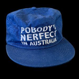 Flat Brimmed Cap "Pobody's Nerfect in Australia" as seen on the Simpsons